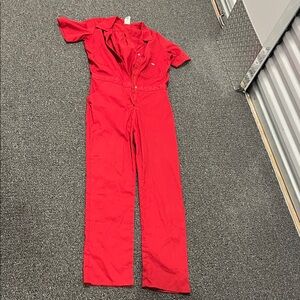 Dickies Women's Bold Red Jumpsuit